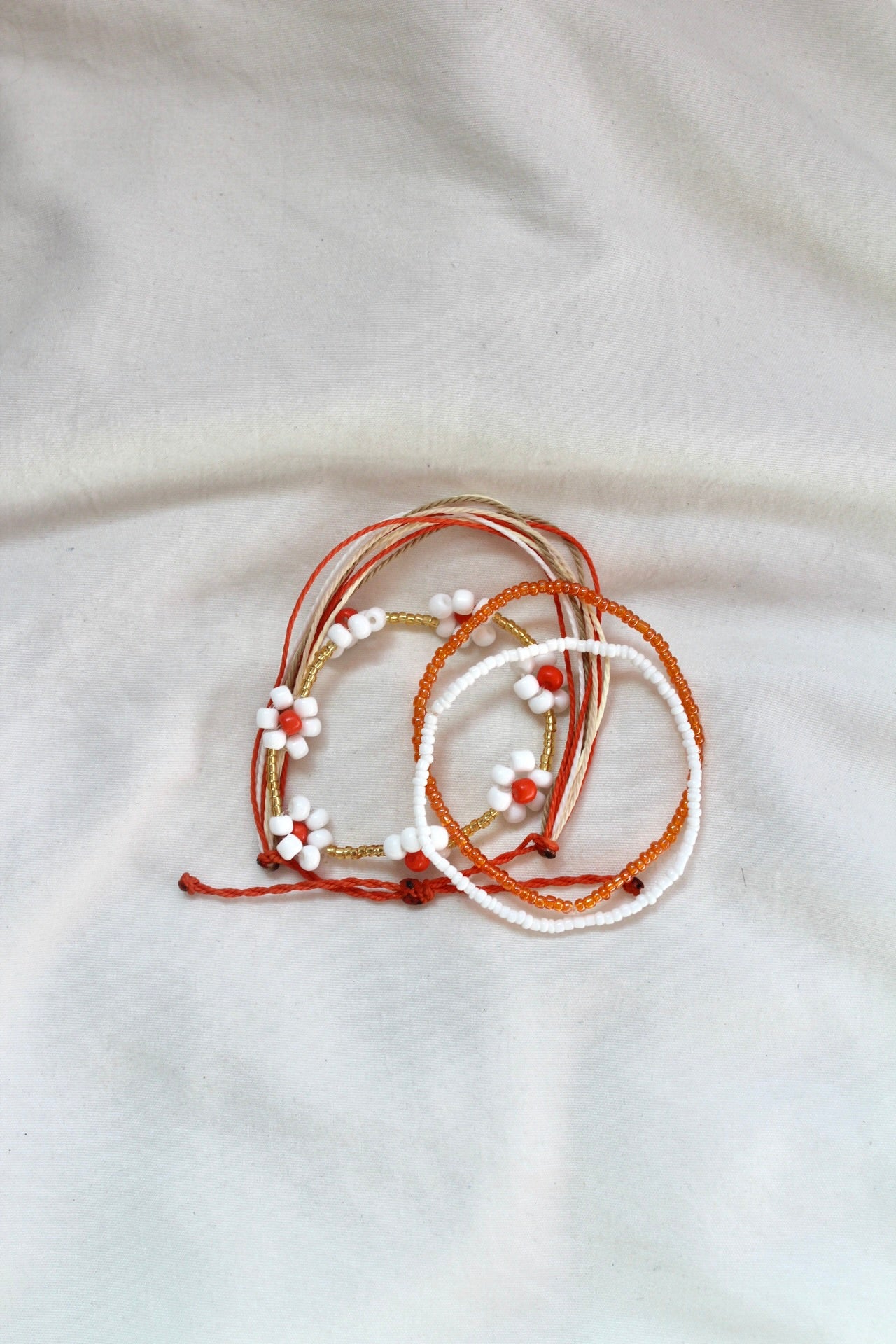 Fall flower bracelet set