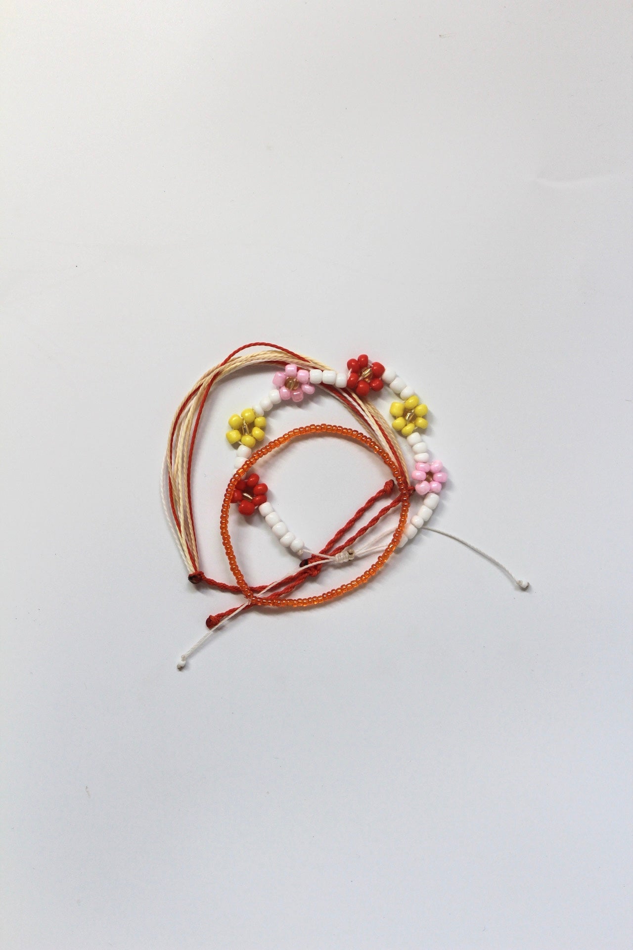 Orange Daisy bracelet set