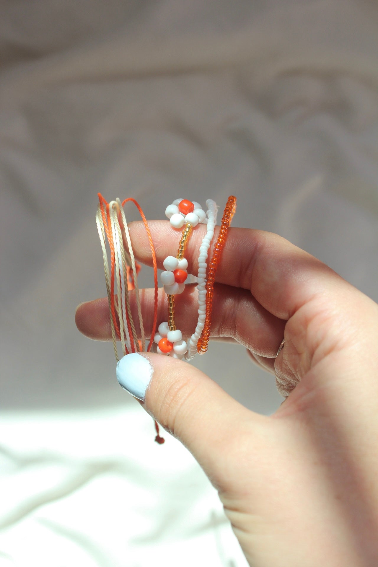 Fall flower bracelet set