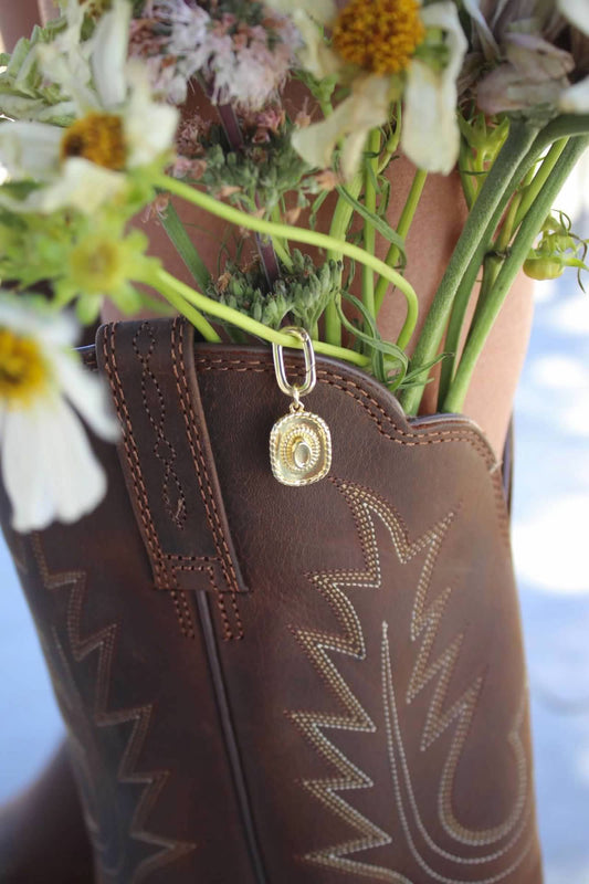 Cowboy hat shoe charm
